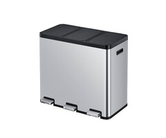 EKO Essential 1 Recycler pedaalemmer 20+20+20 liter mat RVS