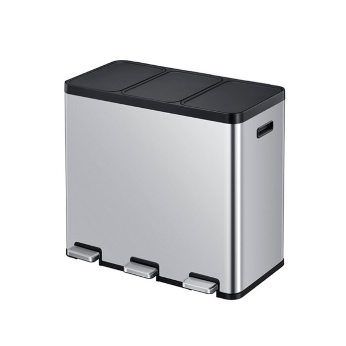 EKO Essential 1 Recycler pedaalemmer 20+20+20 liter mat RVS