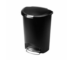 Simplehuman Afvalemmer Half Rond 50 liter Zwart