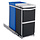 Pull-out Recycler Bin 20+15 liter (chroom, zwart, blauw)