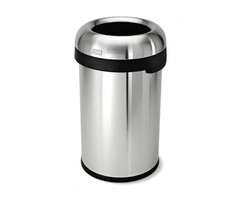 Simplehuman Afvalbak Bullet Open Top 80 liter mat RVS