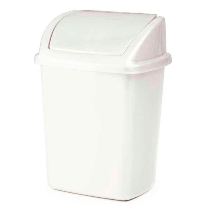 Afvalbak swing 4,45 liter wit