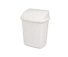 Afvalbak swing 8 liter wit