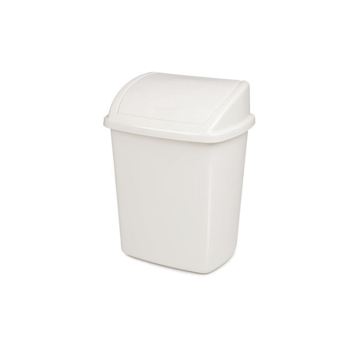 Afvalbak swing 8 liter wit