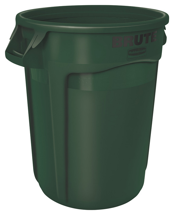 Rubbermaid Ronde Brute container 75,7 liter donkergroen