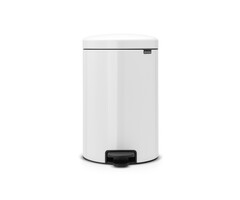 Brabantia Pedaalemmer NewIcon 20 liter met metalen binnenemmer wit