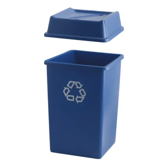 Rubbermaid Styleline container 132 liter (blauw, recyclingsymbool)