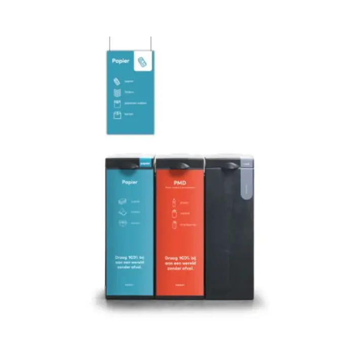 Bonton Original Plastic met Dichte Deksel 70 liter (zwart, rood)