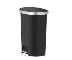 EKO Hana pedaalemmer halfrond 55 liter Zwart