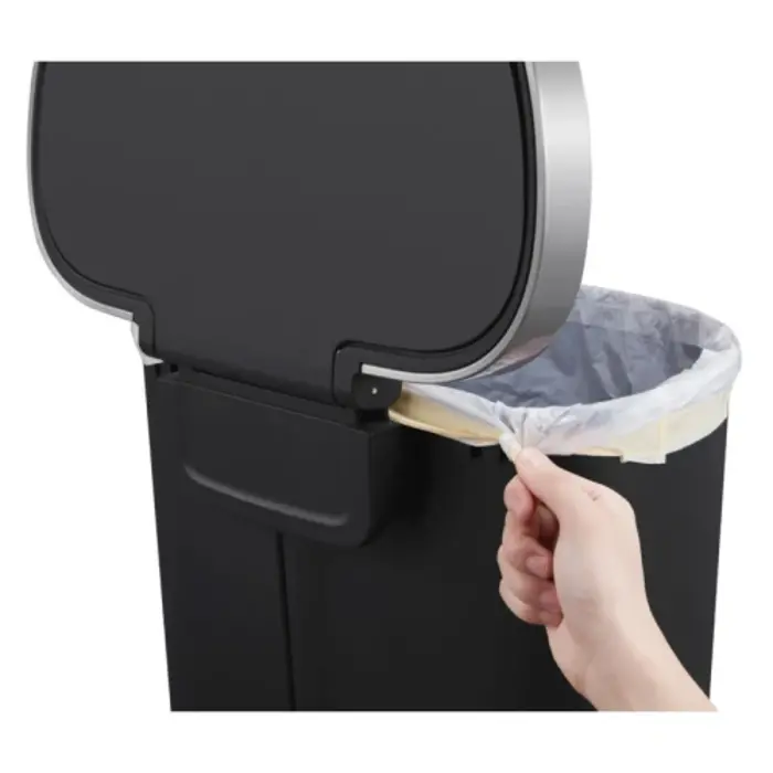 EKO Hana pedaalemmer halfrond 55 liter Zwart