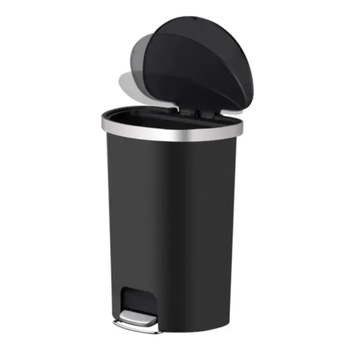 EKO Hana pedaalemmer halfrond 55 liter Zwart