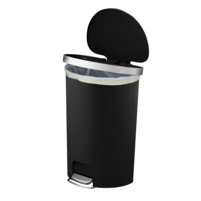 EKO Hana pedaalemmer halfrond 55 liter Zwart