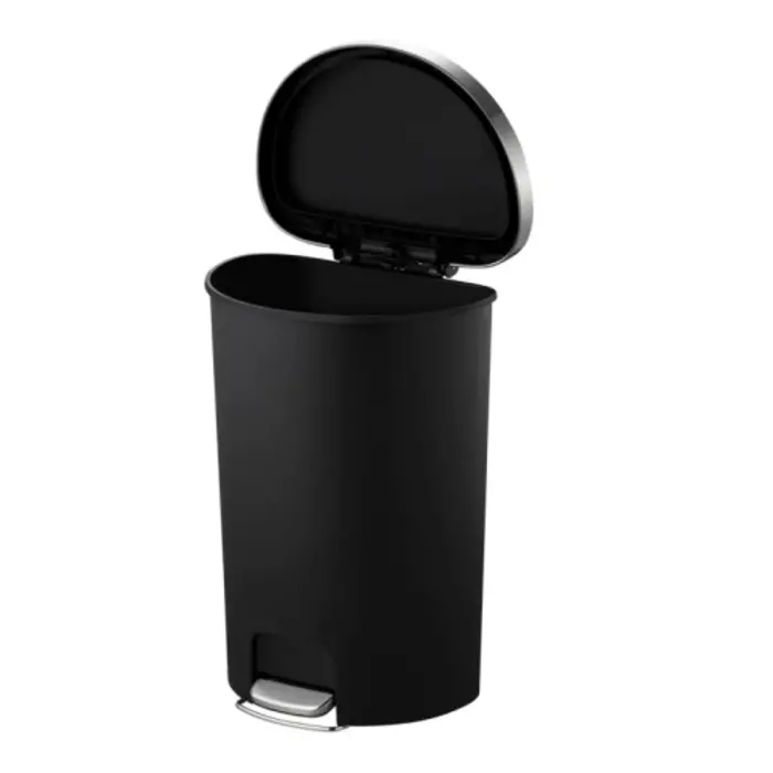 EKO Hana pedaalemmer halfrond 55 liter Zwart