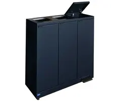 Bica Advanced 973 Afvalscheidingsunit 3x65 liter zwart