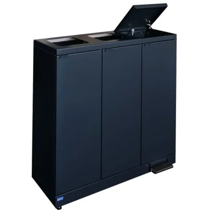 Bica Advanced 973 Afvalscheidingsunit 3x65 liter zwart