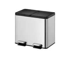 EKO Essential splitted Recycler pedaalemmer 10+10 liter mat RVS