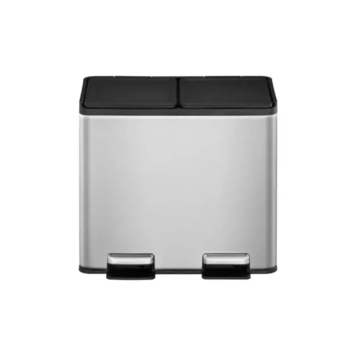 EKO Essential splitted Recycler pedaalemmer 10+10 liter mat RVS