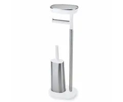 Joseph Joseph EasyStore Butler Plus Toiletrolhouder inclusief Toiletborstel zilver