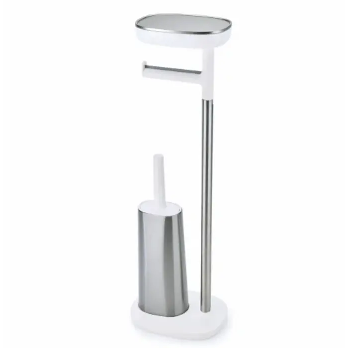 Joseph Joseph EasyStore Butler Plus Toiletrolhouder inclusief Toiletborstel zilver