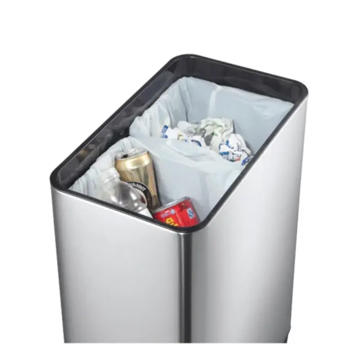 EKO Phantom recycler Sensor Bin 20+20 liter (mat RVS, zwart)