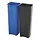 Recycling binnenbakken 2x25 liter End Step RVS (zwart, blauw)