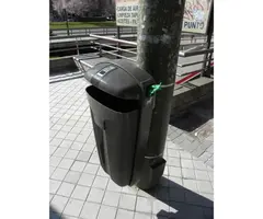 Afvalbak Cibeles 50 liter met cassette voor hondenpoepzakjes grijs