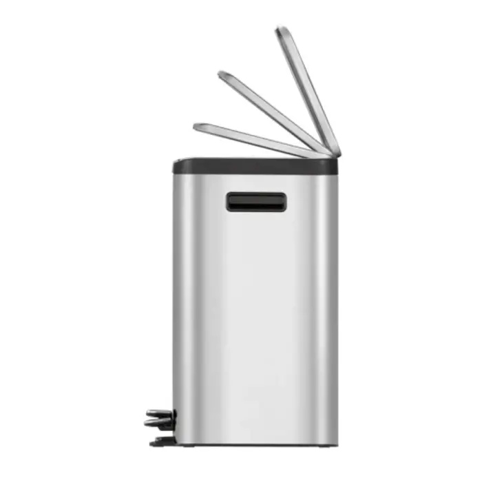 EKO EcoCasa Recycler pedaalemmer 24+12 liter mat RVS