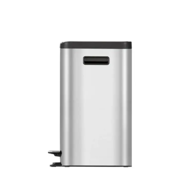 EKO EcoCasa Recycler pedaalemmer 24+12 liter mat RVS