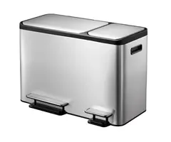 EKO EcoCasa Recycler pedaalemmer 24+12 liter mat RVS