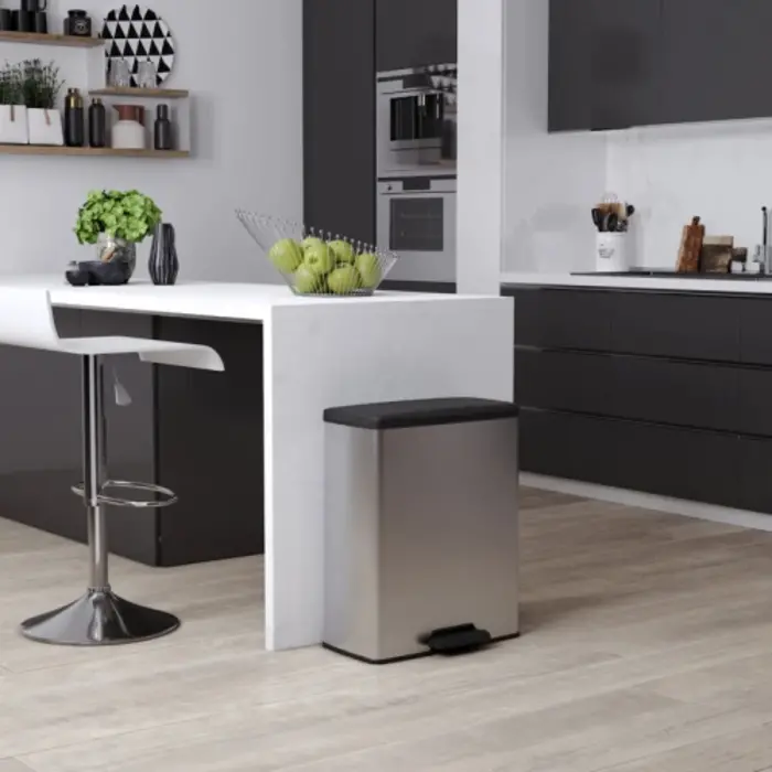 Curver Pedaalemmer Decobin Duo 26+26 liter (zilver, zwart)