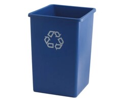 Rubbermaid Styleline container 132 liter (blauw, recyclingsymbool)