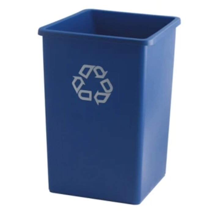 Rubbermaid Styleline container 132 liter (blauw, recyclingsymbool)