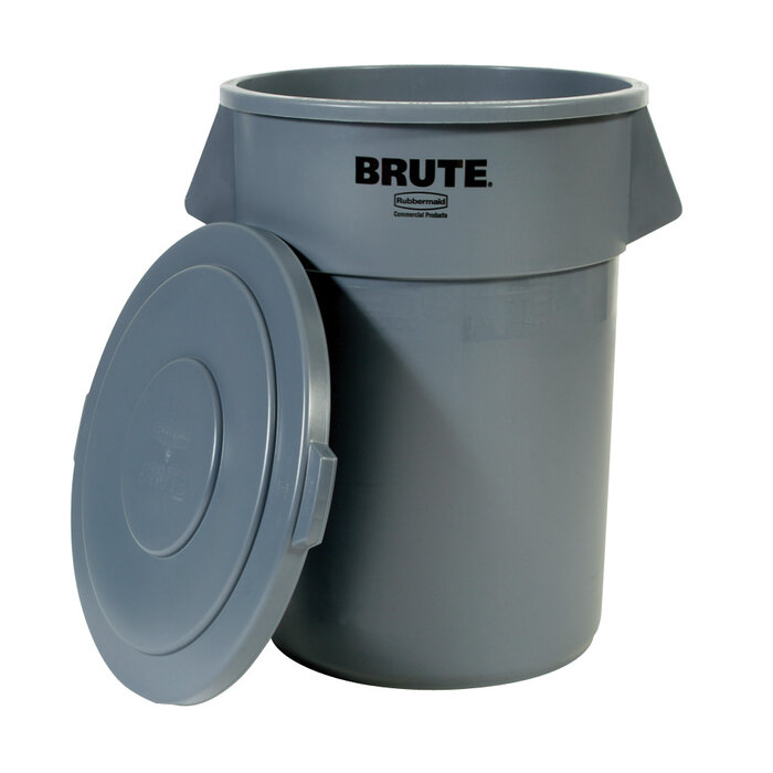Rubbermaid Ronde Brute Container 208,2 liter grijs