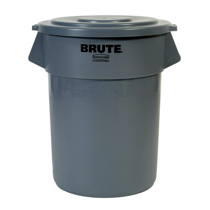 Rubbermaid Ronde Brute Container 208,2 liter grijs