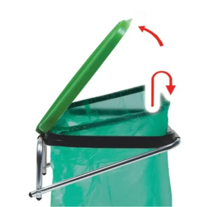 Wandafvalzakhouder Wallfix groen