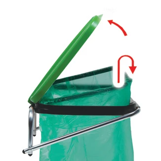 Wandafvalzakhouder Wallfix groen