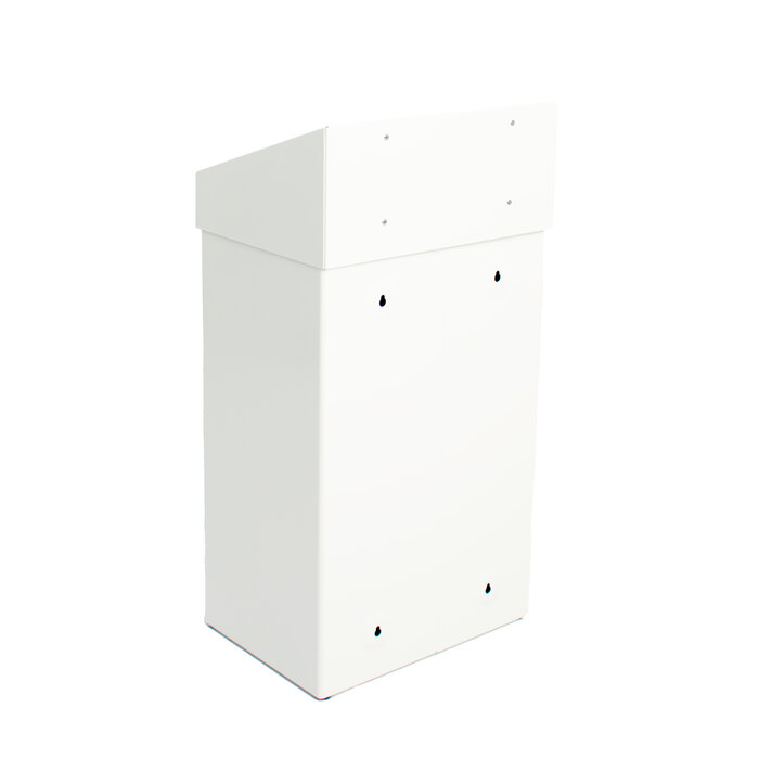 DutchDesign Afvalbak met pushklep 50 liter wit