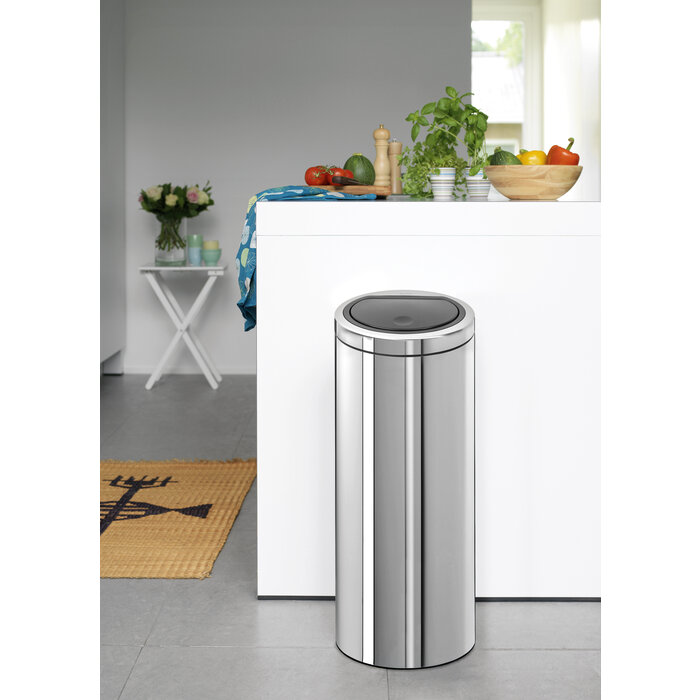 Brabantia Flattop bin 30 liter chroom