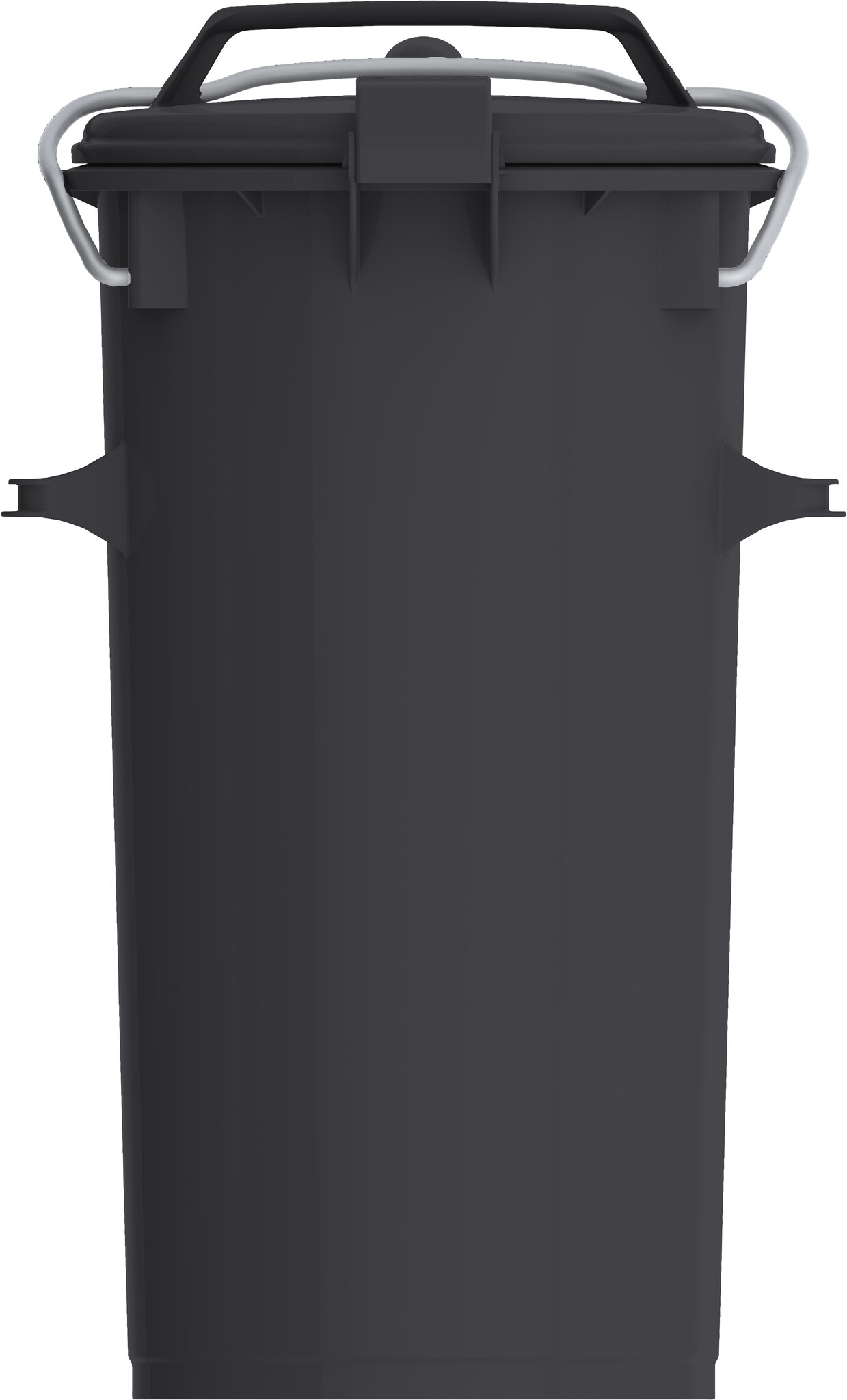 Kunststof afvalbak 50 liter donkergrijs