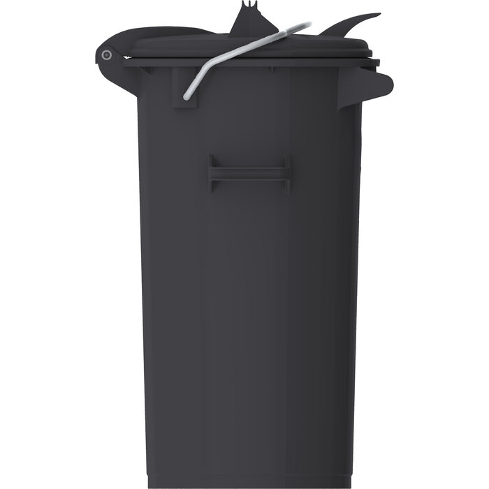 Kunststof afvalbak 50 liter donkergrijs