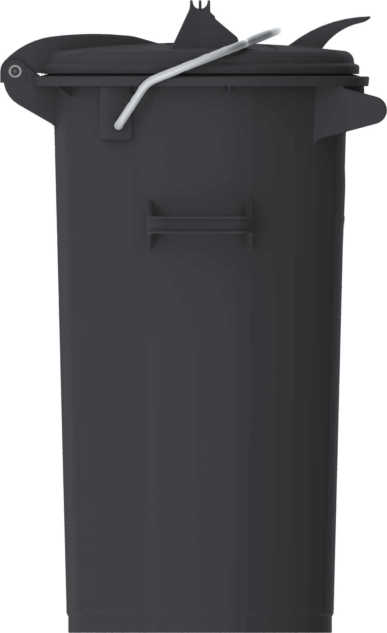 Kunststof afvalbak 50 liter donkergrijs