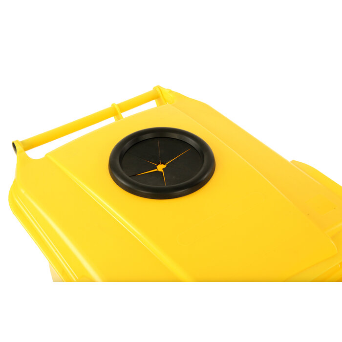 Container met rozet 240 liter geel