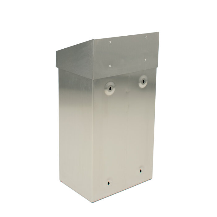 DutchDesign Afvalbak met pushklep 50 liter mat RVS