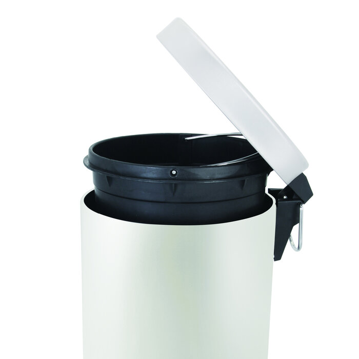 Pedaalemmer 30 liter wit