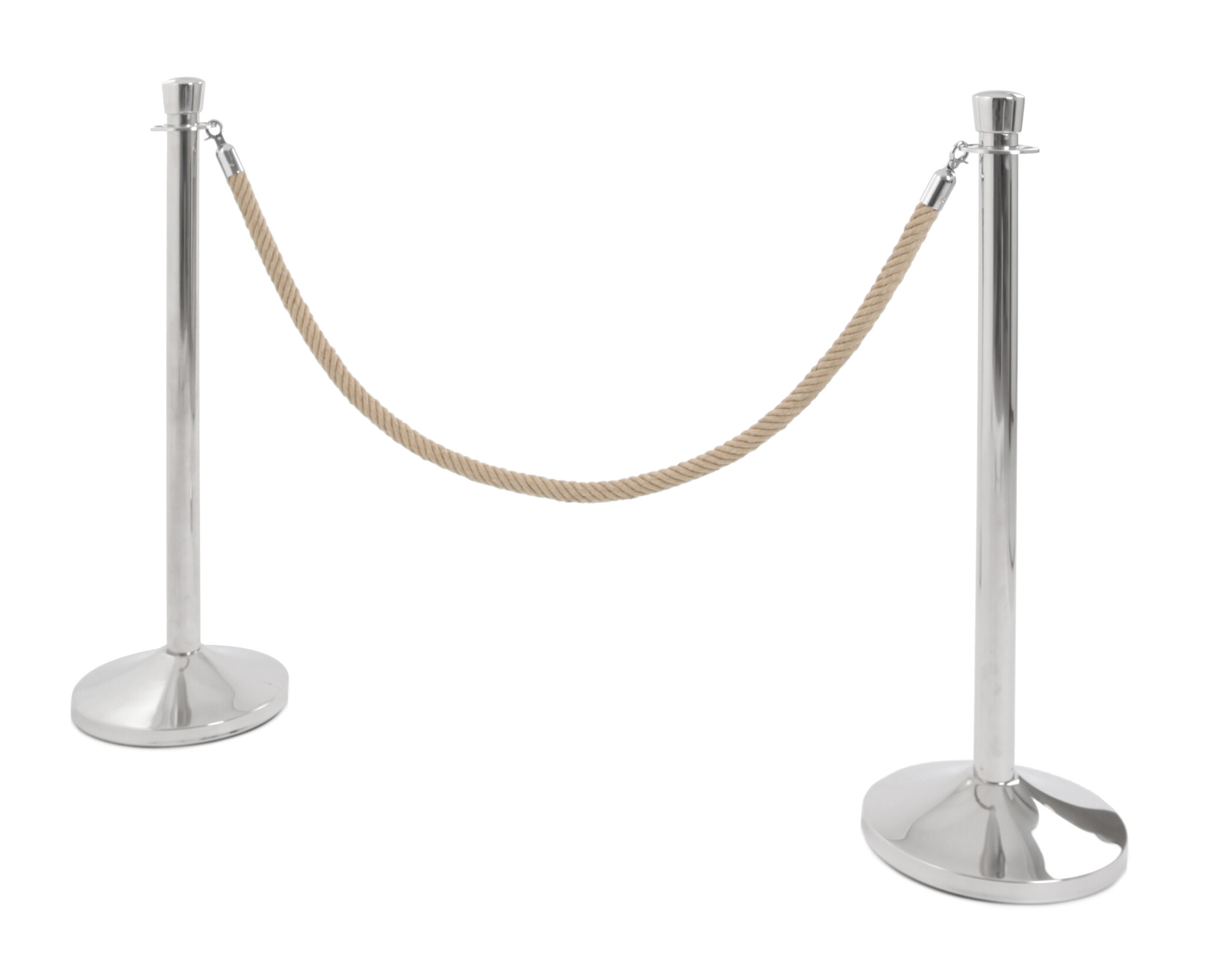 A-Select Koord van henneptouw (naturel, verchroomd)