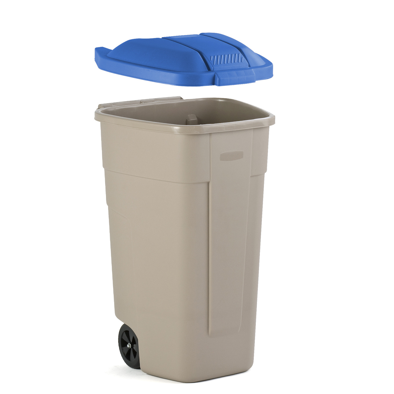 Mobiele container 110 liter (beige, blauw)