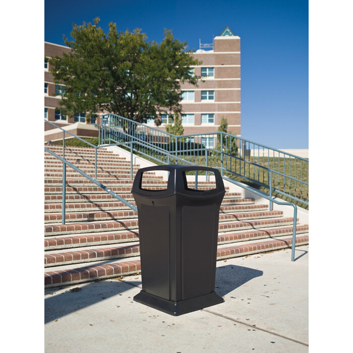 Rubbermaid Ranger container met 4 openingen zwart