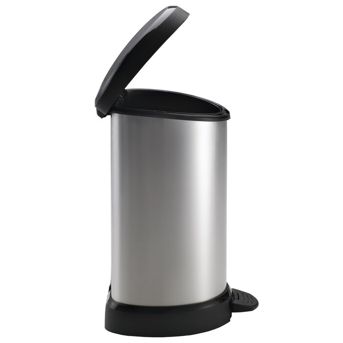 Curver Pedaalemmer Decobin 15 liter (zilver, zwart)