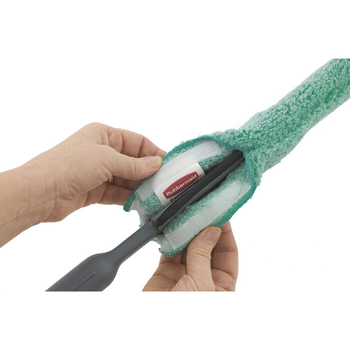 Rubbermaid Microvezelvervanghoes voor steelstoffer groen