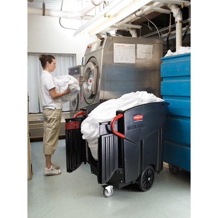Rubbermaid Mega Brute mobiele afvalverzamelaar zwart